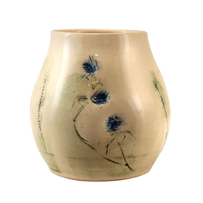 Ceramic Mate Cup Flora Blue 300ml – Crater series