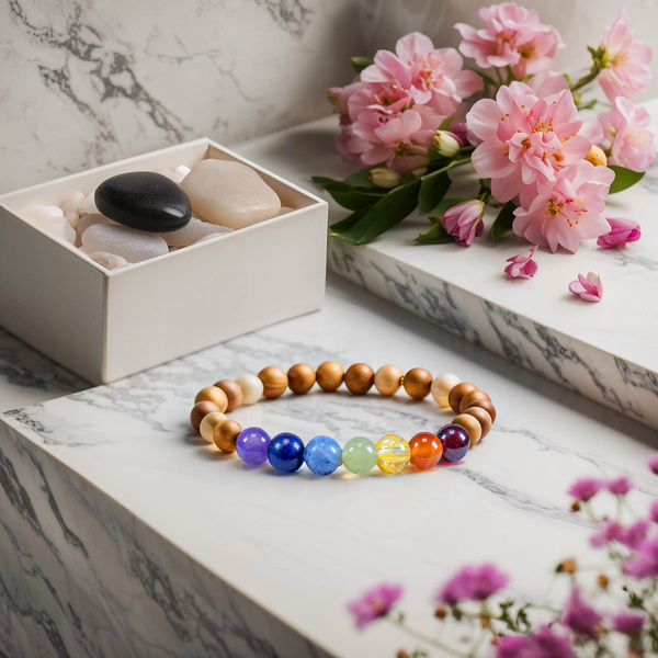 Bracelet "Seven Chakras" – stones and kadam