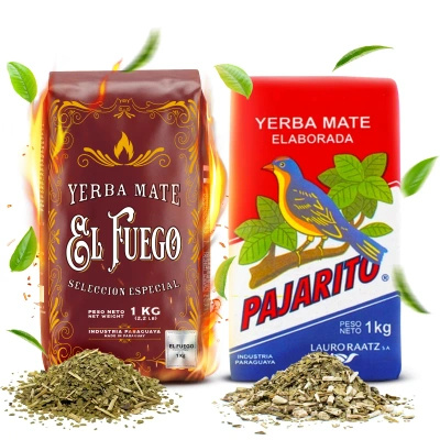Yerba Mate Elaborada Set: El Fuego 1kg + Pajarito 1kg