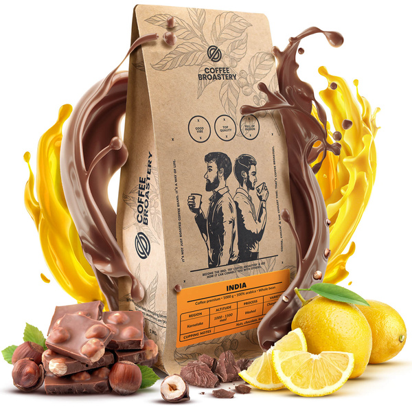 Bro Coffee Roastery - Whole Bean Coffee India Karnataka Premium 400g