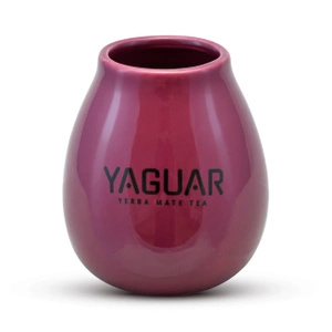 Ceramic Calabash with Yaguar logo (purple) 350ml