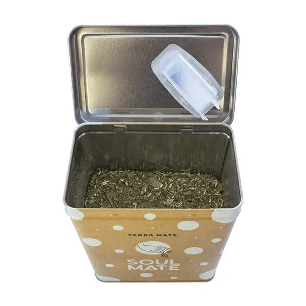 Yerbera – Tin can + Soul Mate Orgánica Siempre 0.5kg