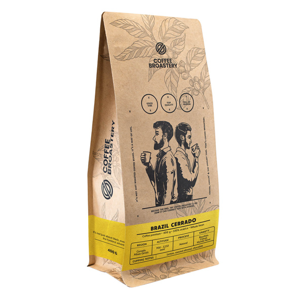 Bro Coffee Roastery - Whole Bean Coffee Brazil Cerrado Premium 400g