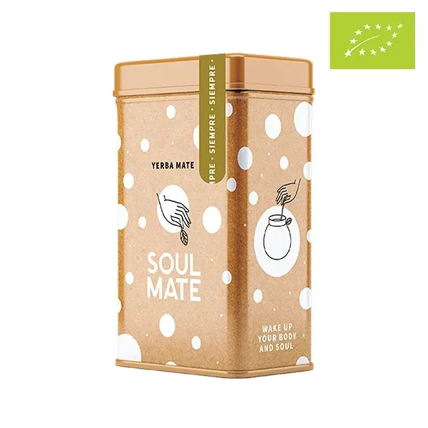 Yerbera – Tin can + Soul Mate Orgánica Siempre 0.5kg