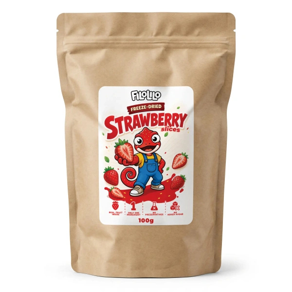 FiloLilo – Freeze-dried strawberry slices 100g