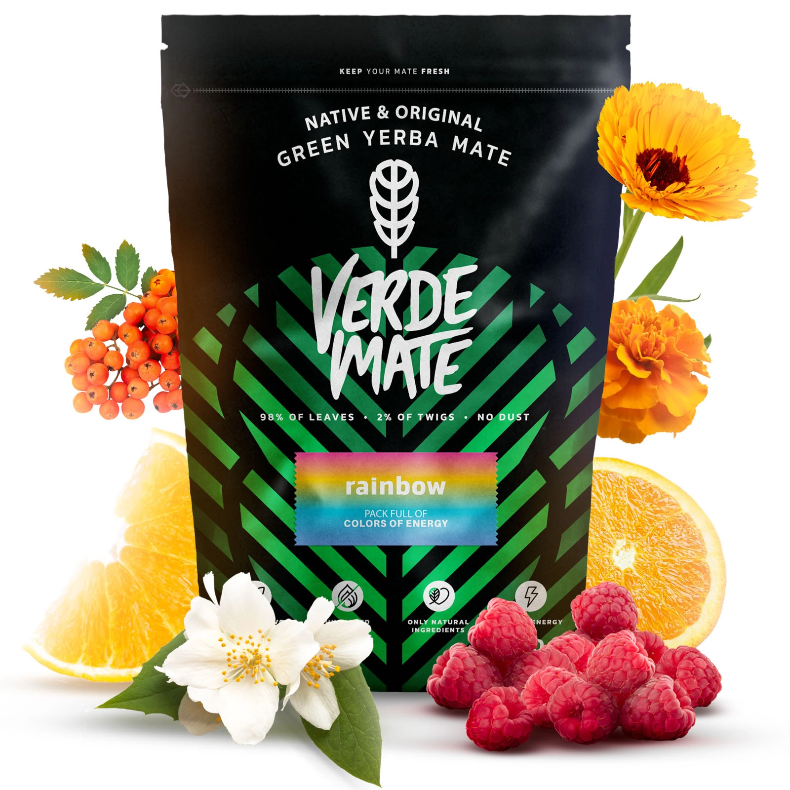 Verde Mate Green Rainbow - Close-up