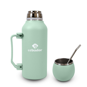 YerbaGo – Thermos with Mate Gourd and Bombilla 1.3 L – pistachio