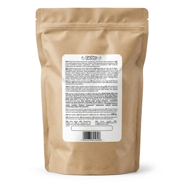 FiloLilo – Freeze-dried whole strawberries 100g