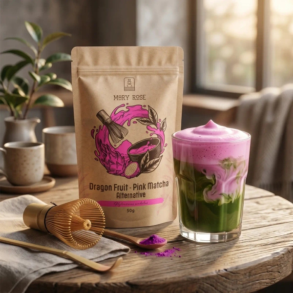 Set for colourful Matcha Latte: Matcha + Pink Matcha + accessories