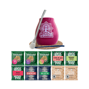 Yerba Mate Set 500g Mate Gourd Bombilla 10x50g