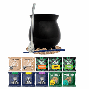 Yerba Mate Set 10x50g Calabash + Bombilla