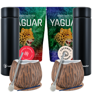 Yerba Mate Coconut Thermos Set for Two 1000g