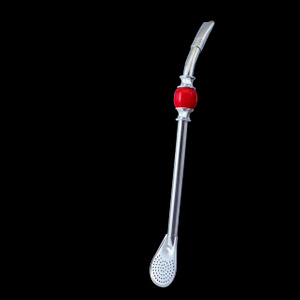Bombilla Grande with red stone