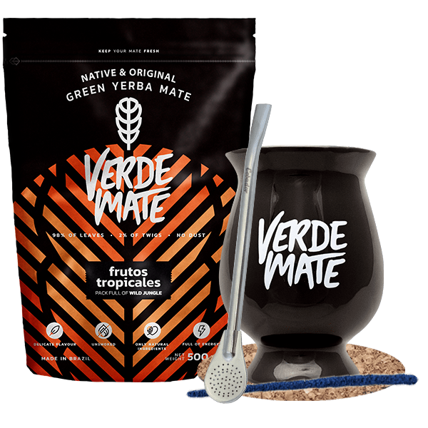 Starter set Bombilla Mate Cup + mate tea Verde