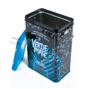 Yerbera – Tin can + Verde Mate Green Más IQ Tropical 0.5kg