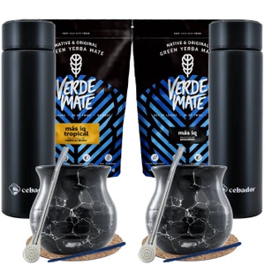 Yerba Verde Mate Thermos Set for Two 1kg