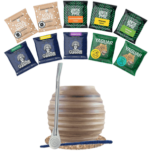 Yerba Mate Set 10x50g Calabash + Bombilla
