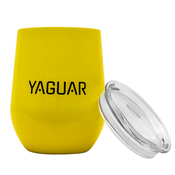 TermoLid – thermal mate cup with a lid – Yaguar (yellow) – 350 ml