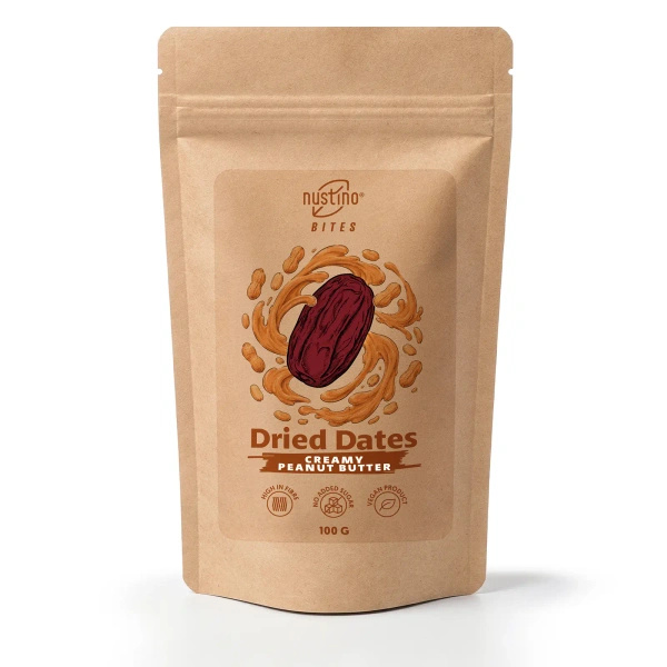 Nustino Bites – tørkede dadler – Creamy Peanut Butter 100 g