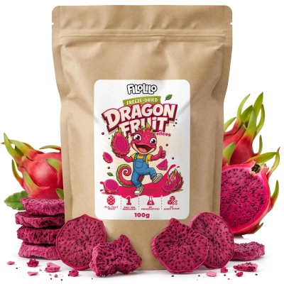 FiloLilo – Frysetørket dragefrukt (skiver) 100 g