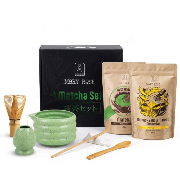 Gift Set for Colourful Matcha Latte: Matcha + Yellow Matcha + Accessories