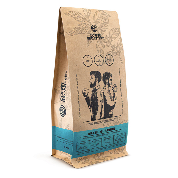 Bro Coffee Roastery - Whole Bean Coffee Brazil Guaxupe Premium 1kg
