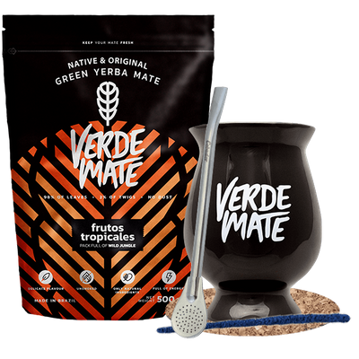 Starter set  Bombilla Mate Cup +  mate tea Verde