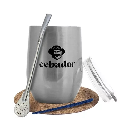 Yerba Mate Accessories Set: thermal mate gourd TermoLid + bombilla