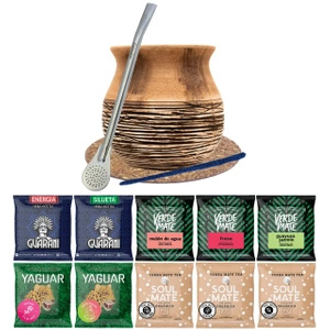 Set Mate Cup Gourd Yerba Verde Mate Green 10x50