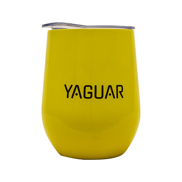 TermoLid – thermal mate cup with a lid – Yaguar (yellow) – 350 ml