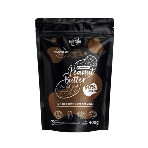 Sett med peanøttsmørpulver Nustino: Classic + Chocolate 2x400g