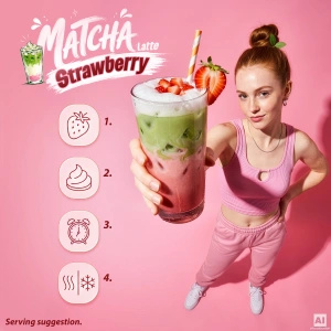 Mary Rose – Strawberry Matcha Latte 100g