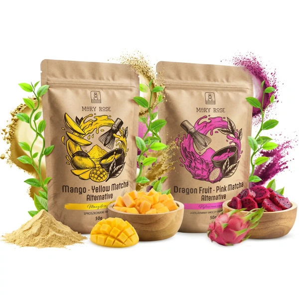Colourful Matcha Set: Yellow Matcha + Pink Matcha