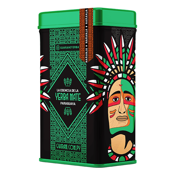 Yerbera – Tin can + Guarani Naranja 0.5kg