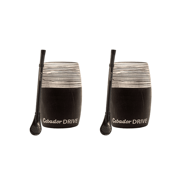 Yerba Mate Accessories Set: 2x Calabash + 2x Bombilla