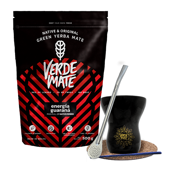 Starter set Bombilla Mate Cup + mate tea Verde