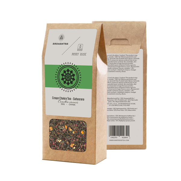 Set for Crown Chakra (Sahasrara): chakra tea + magic gemstone