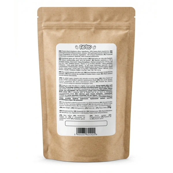 FiloLilo – Freeze-dried strawberry slices 20g