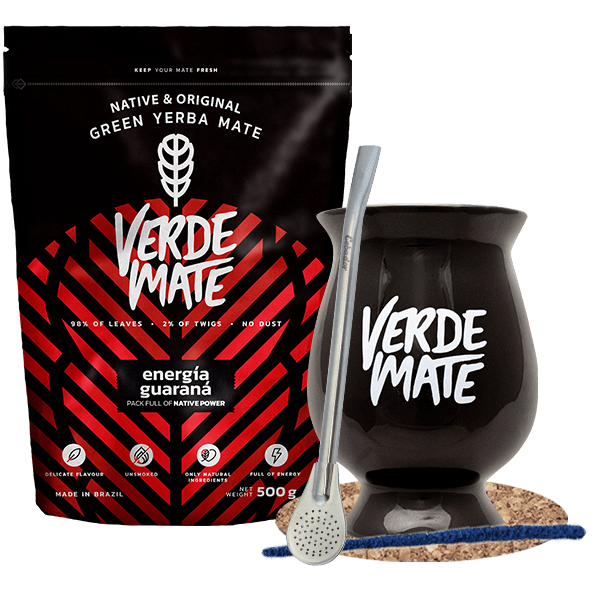 Starter set Bombilla Mate Cup + mate tea Verde