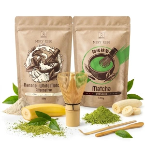 Set for colourful Matcha Latte: Matcha + White Matcha + accessories