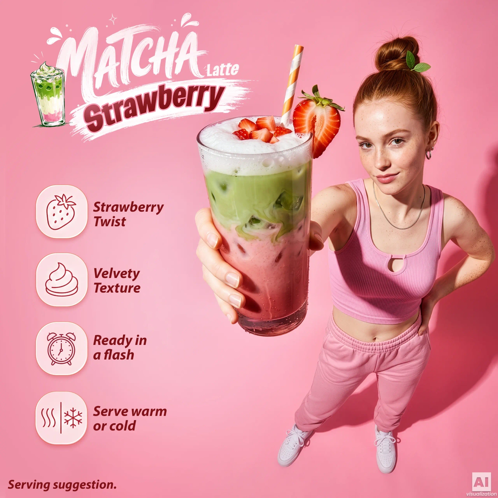 Mary Rose – Strawberry Matcha Latte
