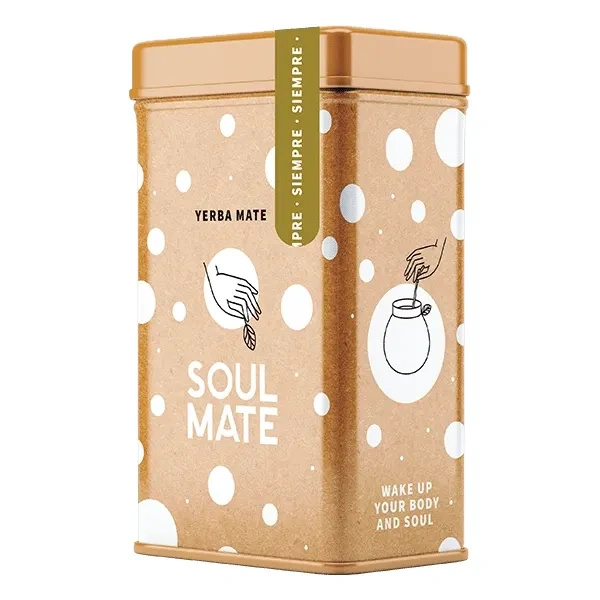 Yerbera – Tin can + Soul Mate Orgánica Siempre 0.5kg