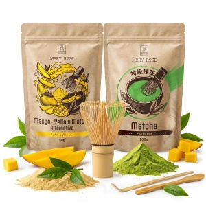 Set for colourful Matcha Latte: Matcha + Yellow Matcha + accessories