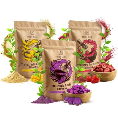Colourful Matcha Set: Purple Matcha + Yellow Matcha + Red Matcha
