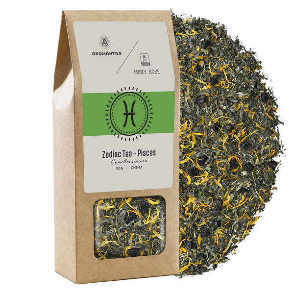 Set for Pisces: zodiac tea + magic gemstone
