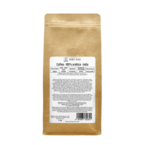 Mary Rose - whole bean coffee India Karnataka premium 1kg