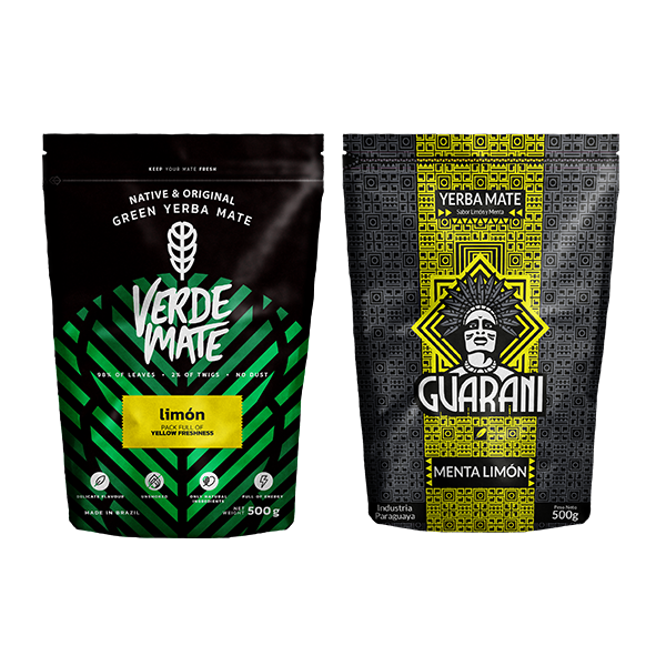Verde Mate Green Limon 500g + Guarani Menta Limon 500g