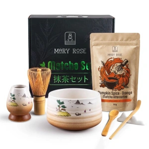 Gift Set for Preparing Orange Matcha