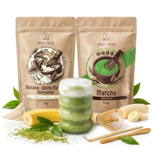Set for colourful Matcha Latte: Matcha + White Matcha + accessories
