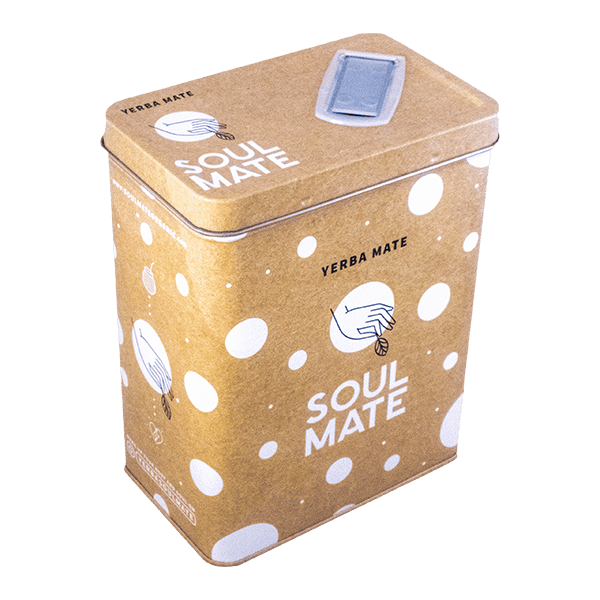 Yerbera – Tin can + Soul Mate Orgánica Despalada 0.5kg